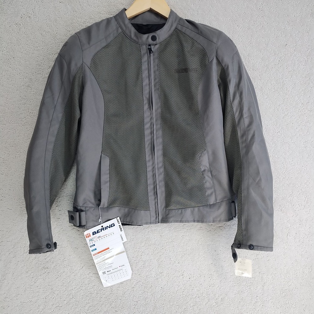 Bering Jacket Womens T2 Lady Aero Mesh Motorcycle Gray CE Knox Reflective
